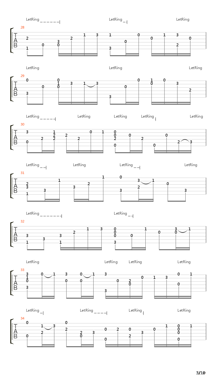 卡农(Canon)吉他谱