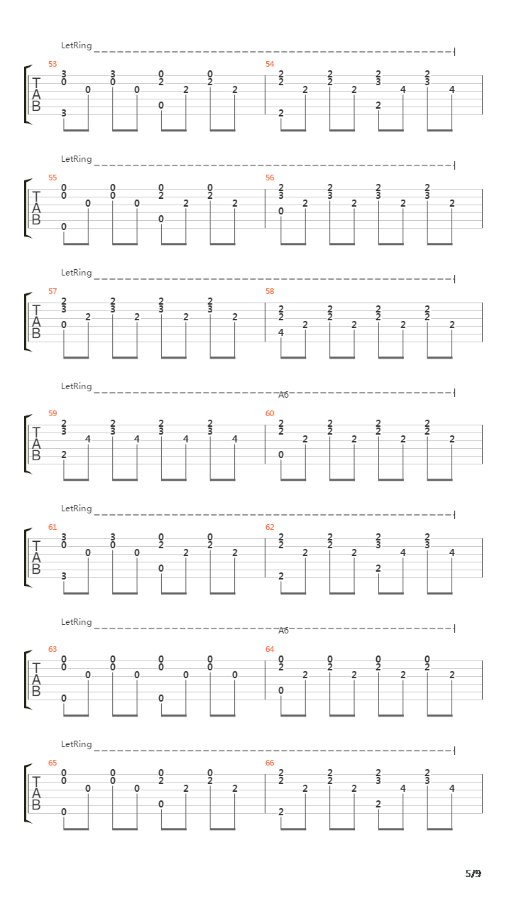 后来吉他谱