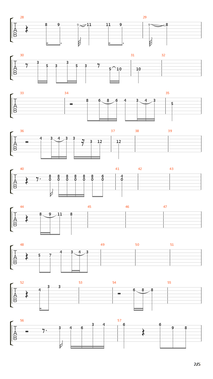 后来吉他谱