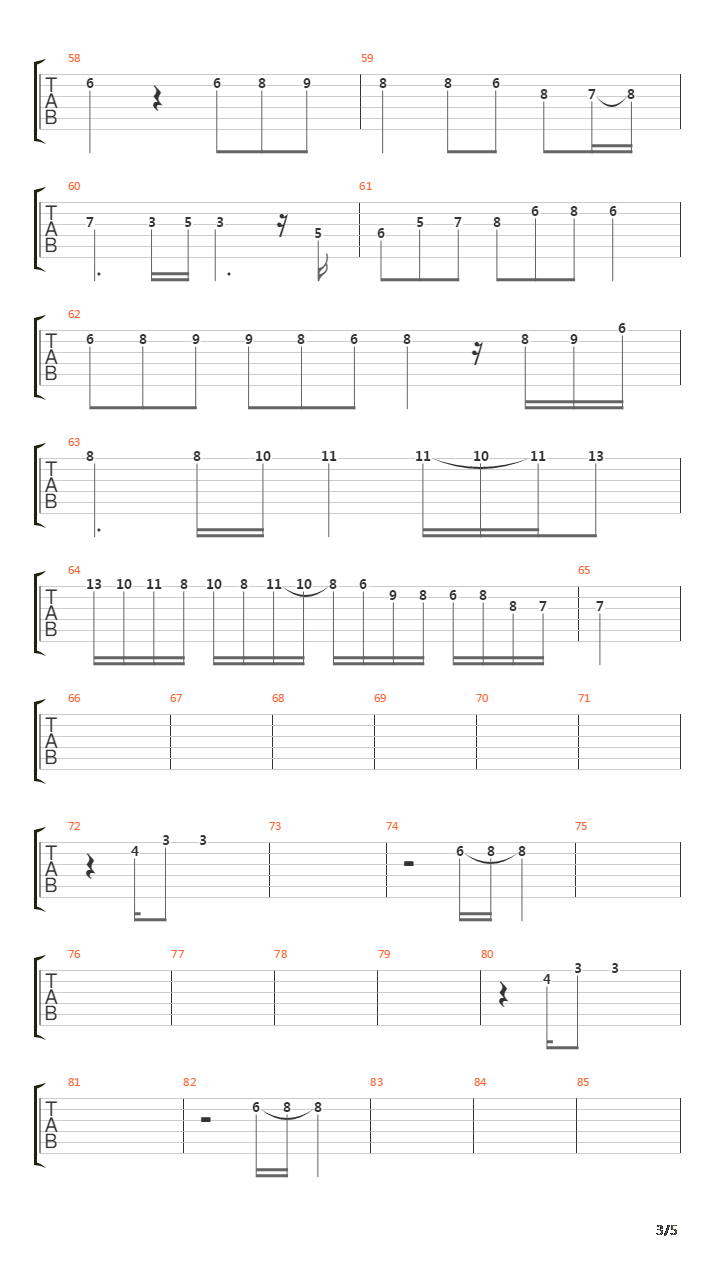 后来吉他谱