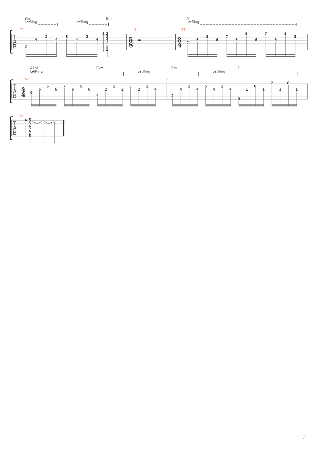 中学时代吉他谱