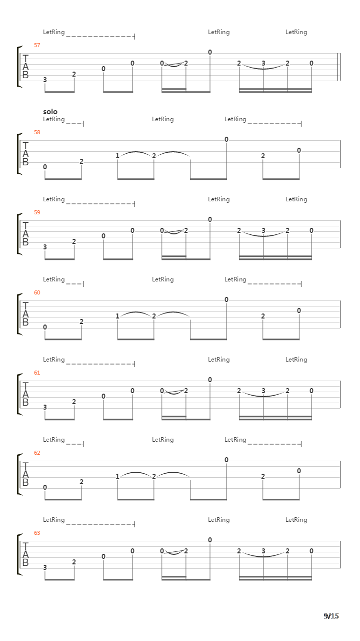 下沉吉他谱