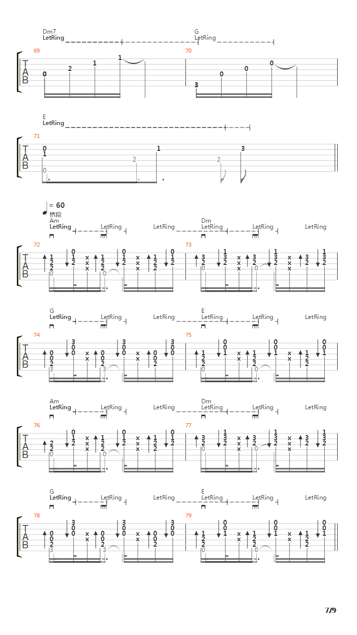 Melody吉他谱