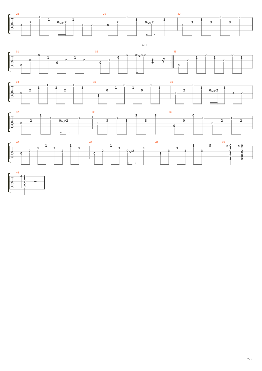悲伤双曲线吉他谱