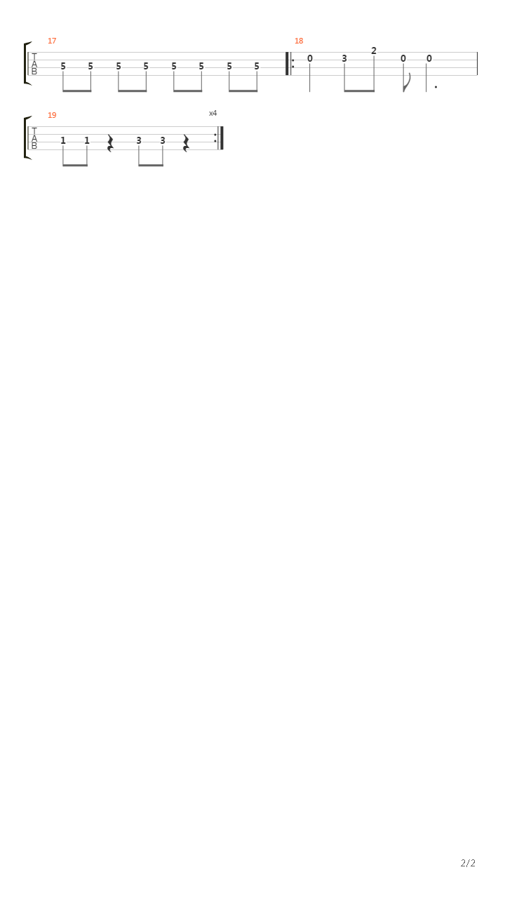 我开始摇滚了吉他谱