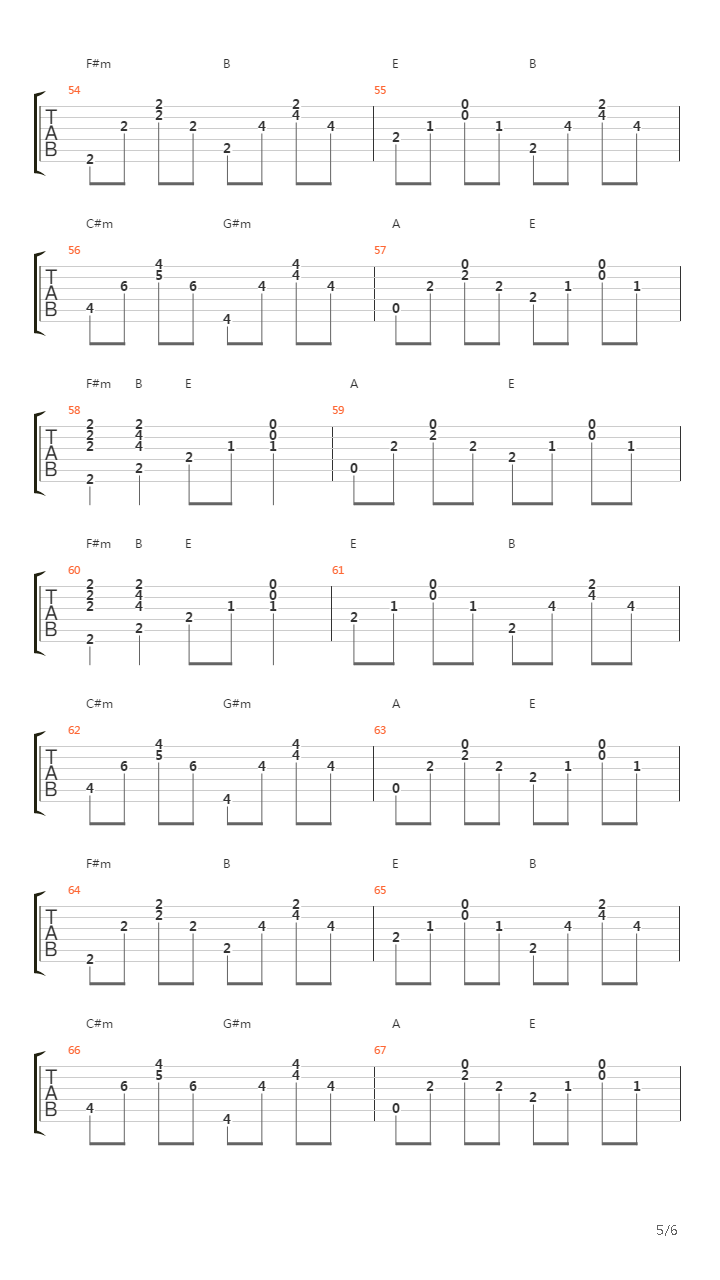 路上(电影《玩大的》主题曲)吉他谱