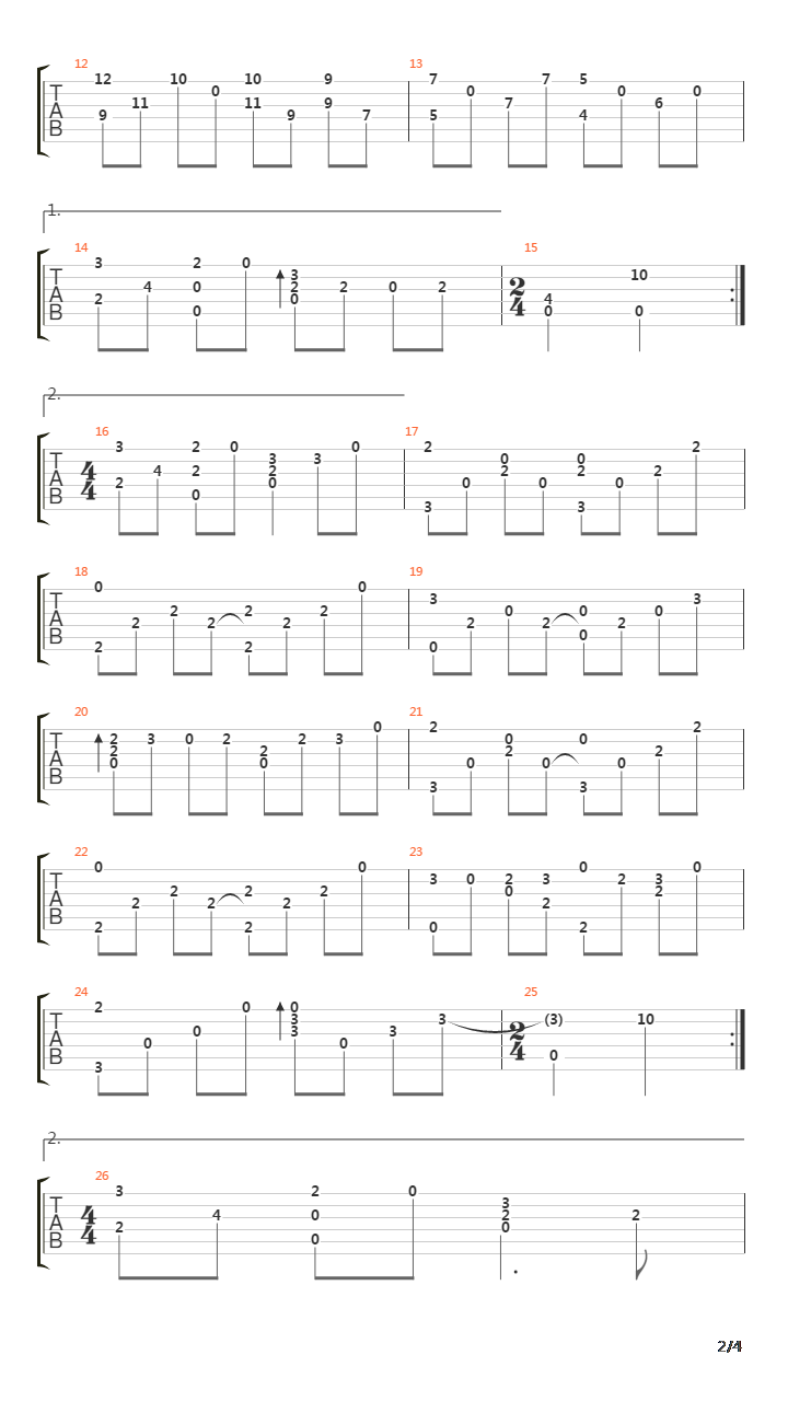 风の诗(风之诗 Wind Song)吉他谱