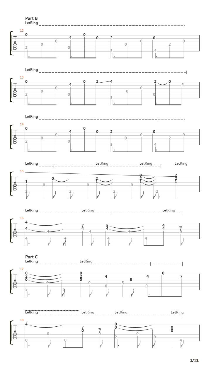 雲の海吉他谱