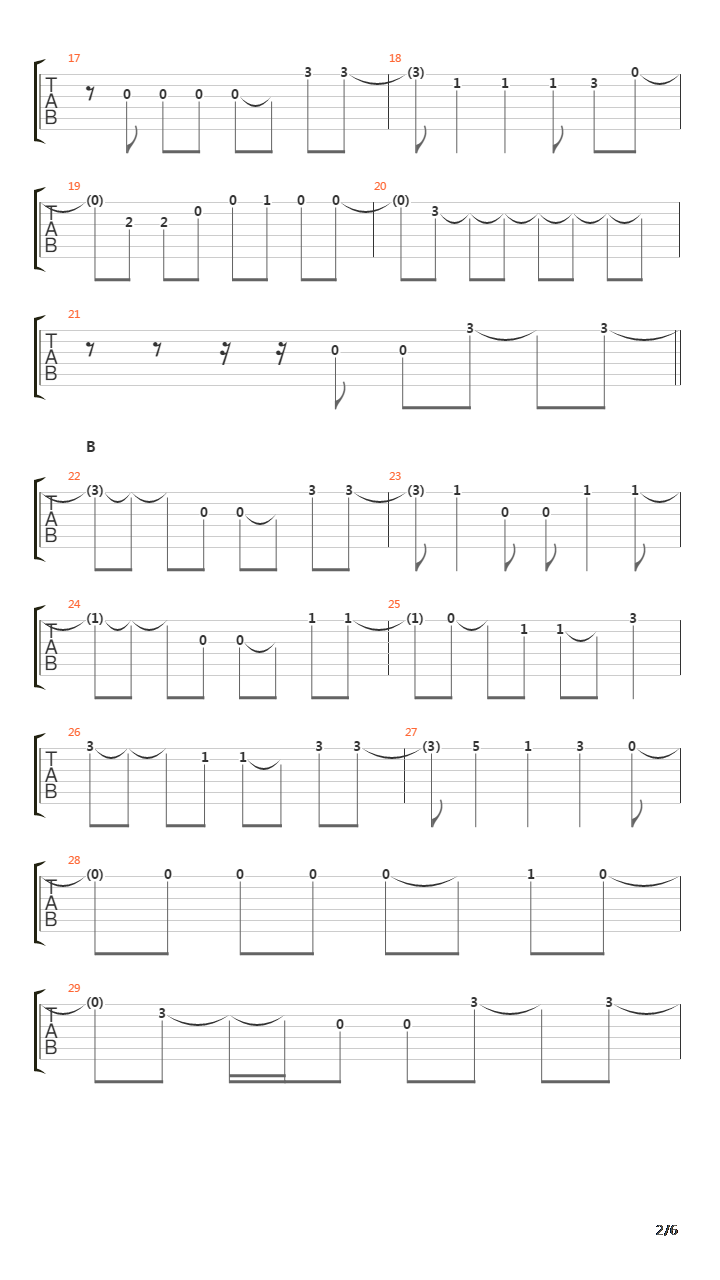 距离吉他谱