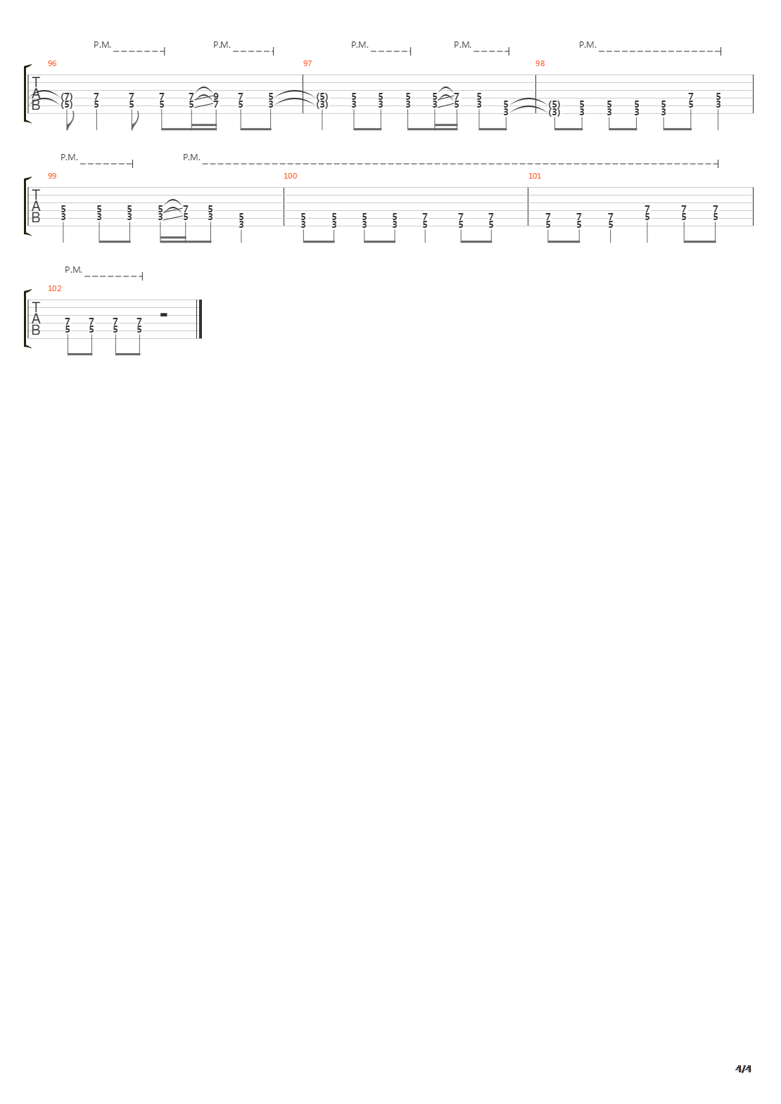 奔跑吉他谱