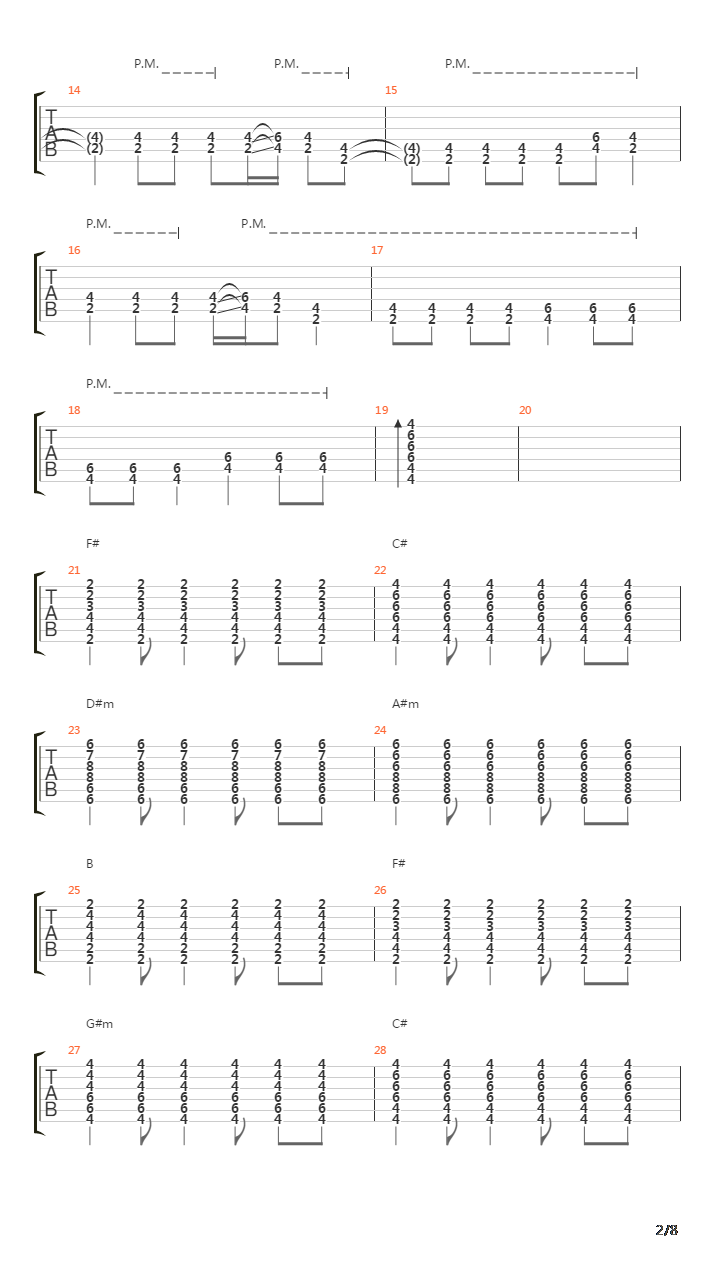 奔跑吉他谱