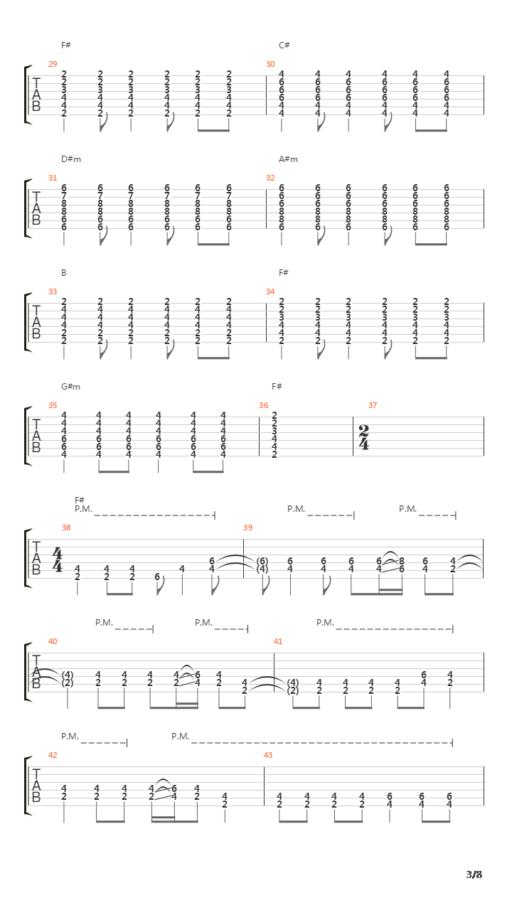 奔跑吉他谱