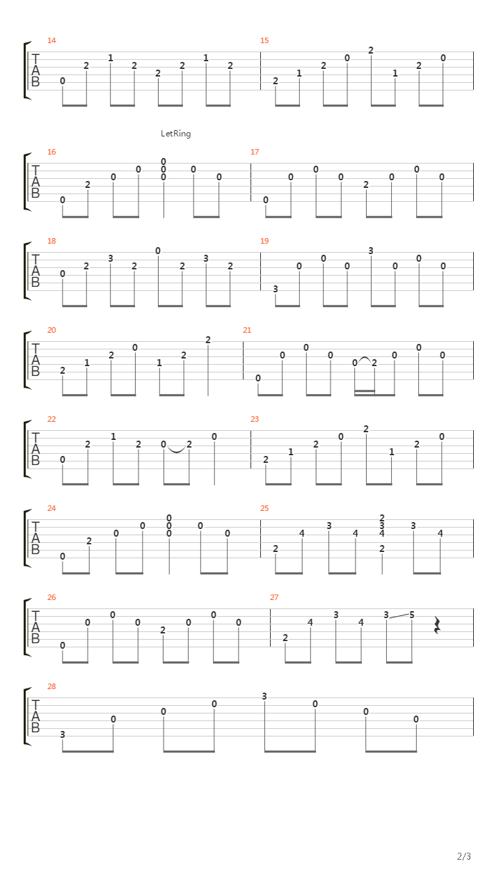 悲伤双曲线吉他谱