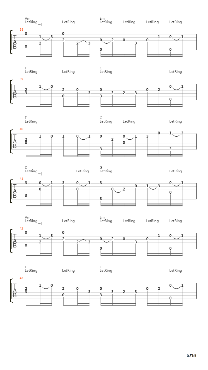 卡农(Canon)吉他谱