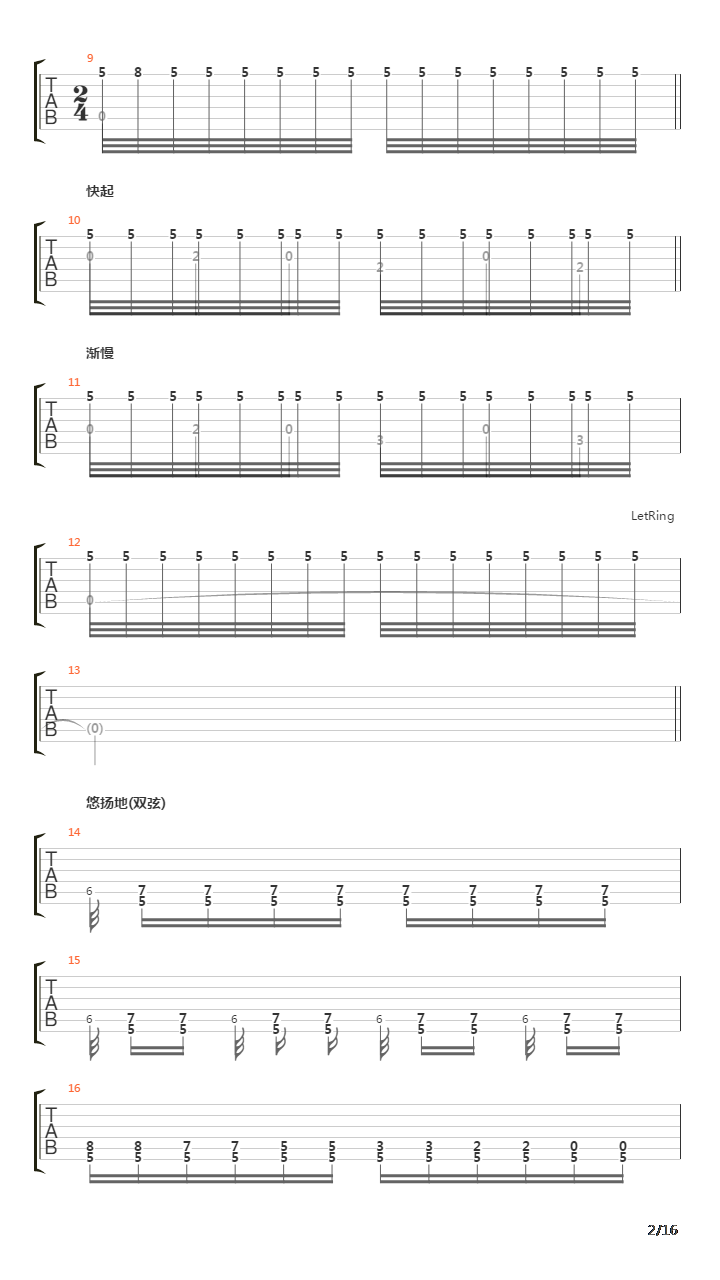 彝族舞曲吉他谱