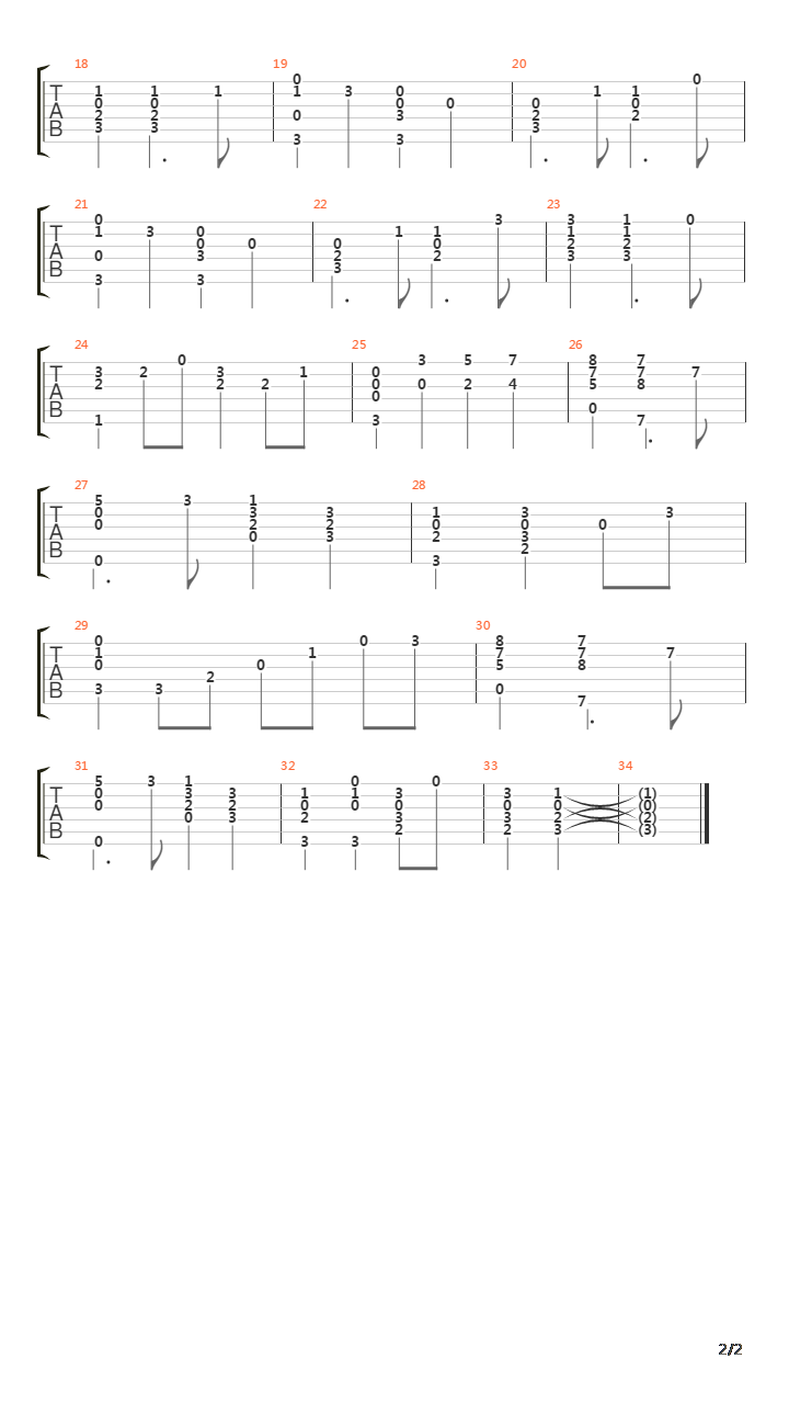 婚礼进行曲吉他谱