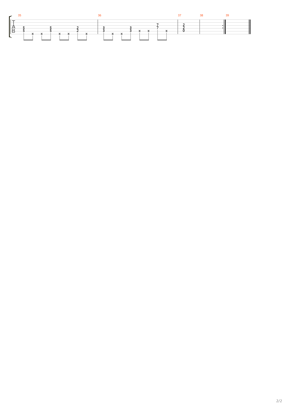 乐队开场曲(即兴)吉他谱