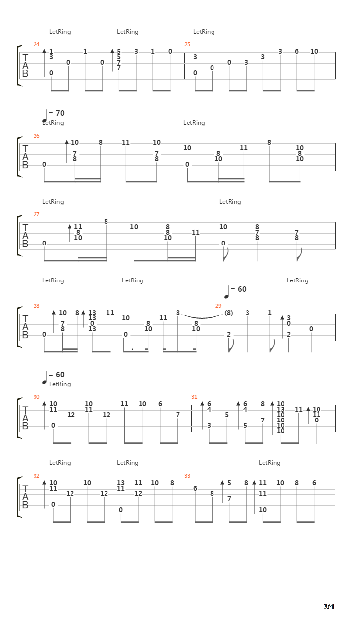 Theme From Schindler's List(辛德勒名单)吉他谱