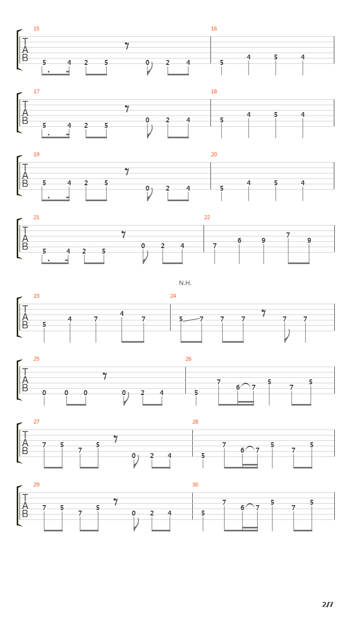 A大调即兴练习曲吉他谱