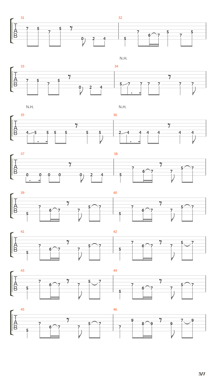 A大调即兴练习曲吉他谱