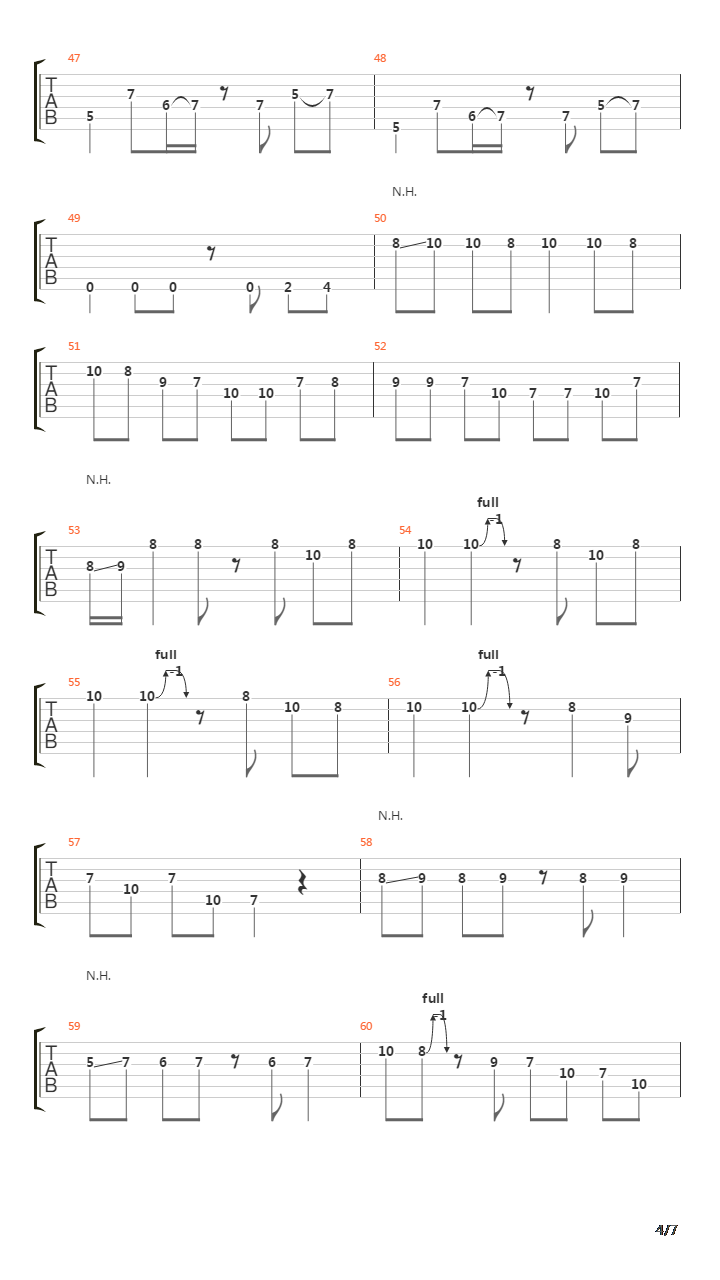 A大调即兴练习曲吉他谱