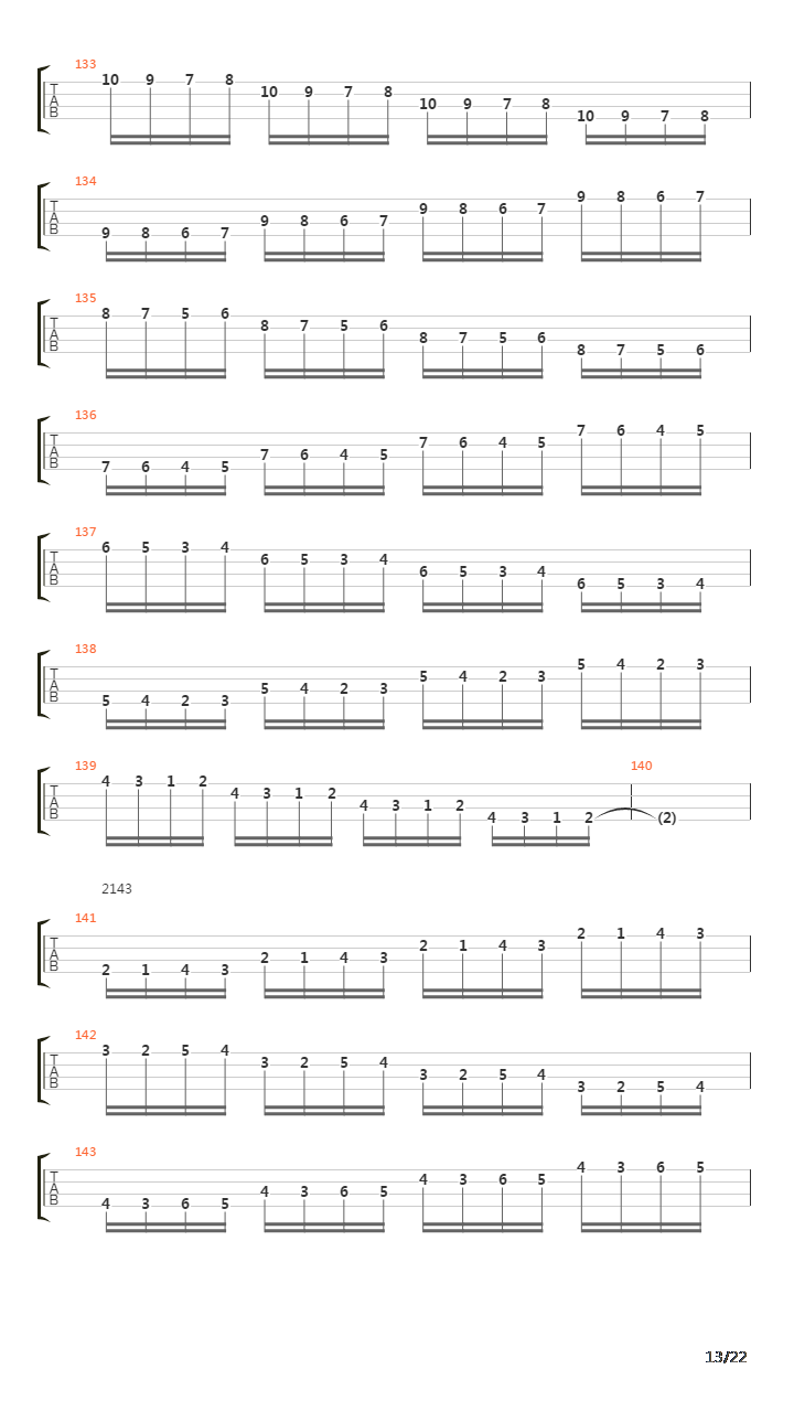 Bass爬格子吉他谱