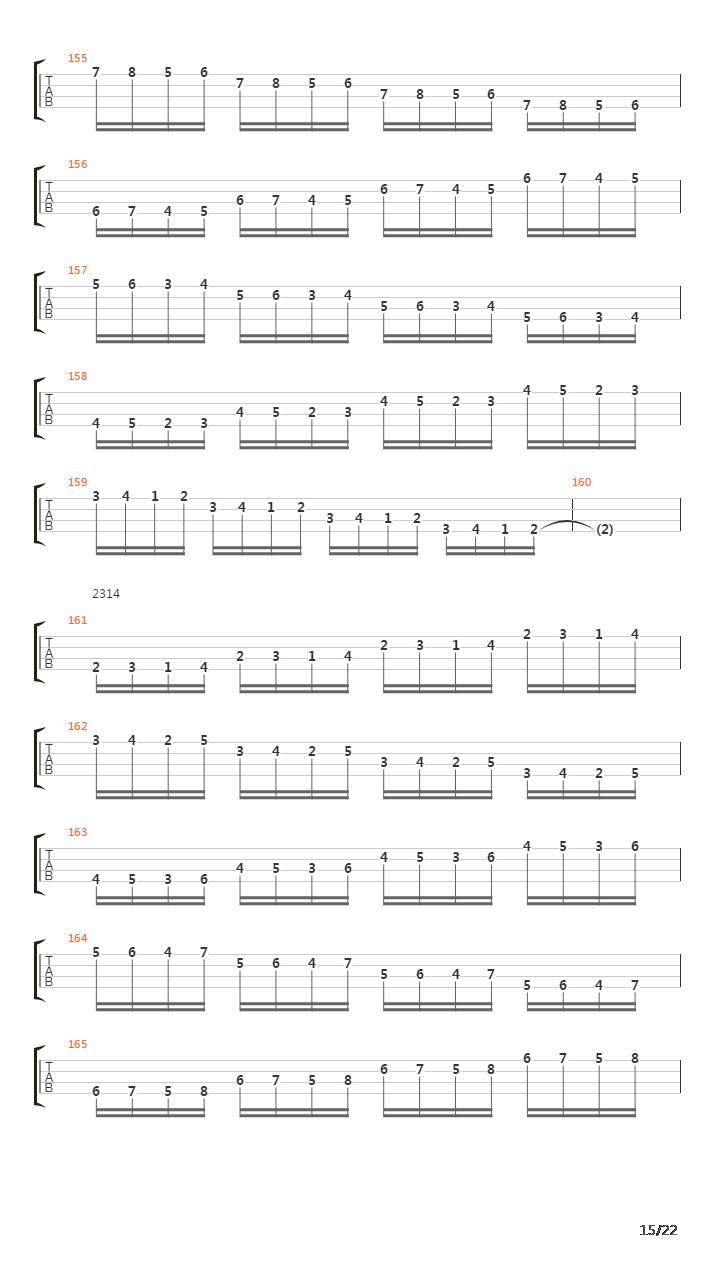Bass爬格子吉他谱