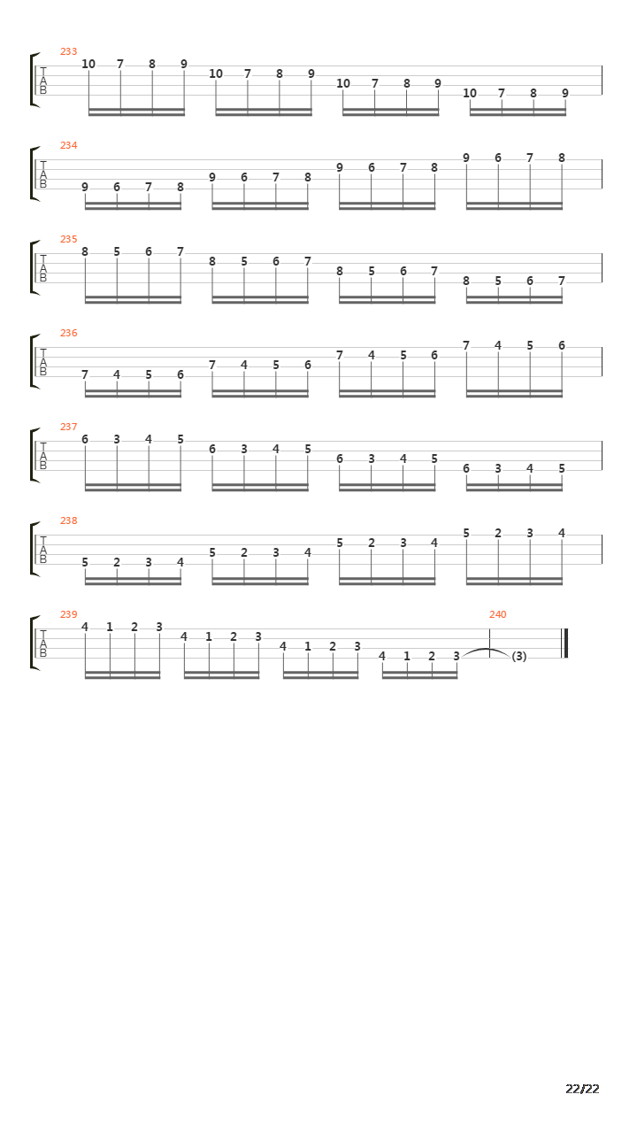 Bass爬格子吉他谱