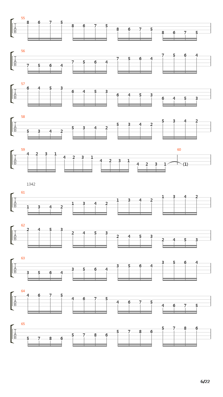 Bass爬格子吉他谱