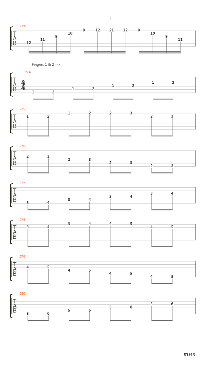 琶音扫拨练习集合吉他谱