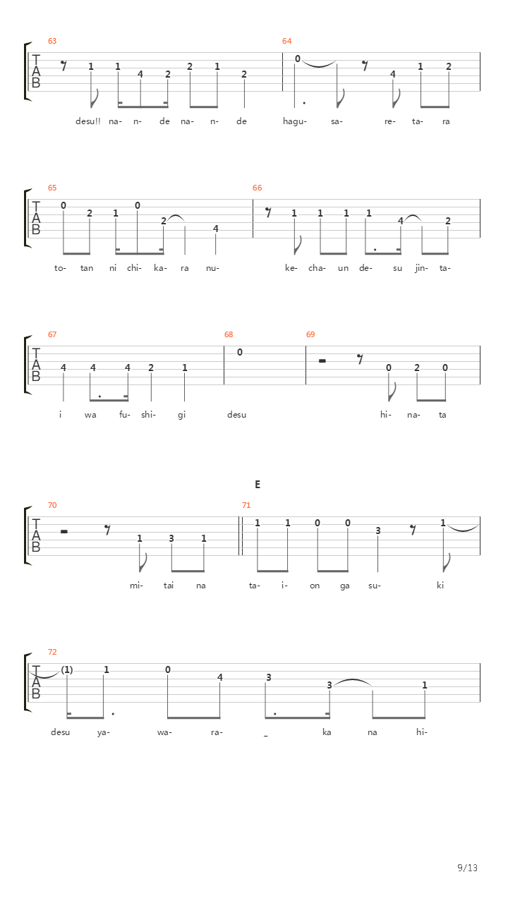 轻音少女(K-ON) - 私は私の道を行く吉他谱