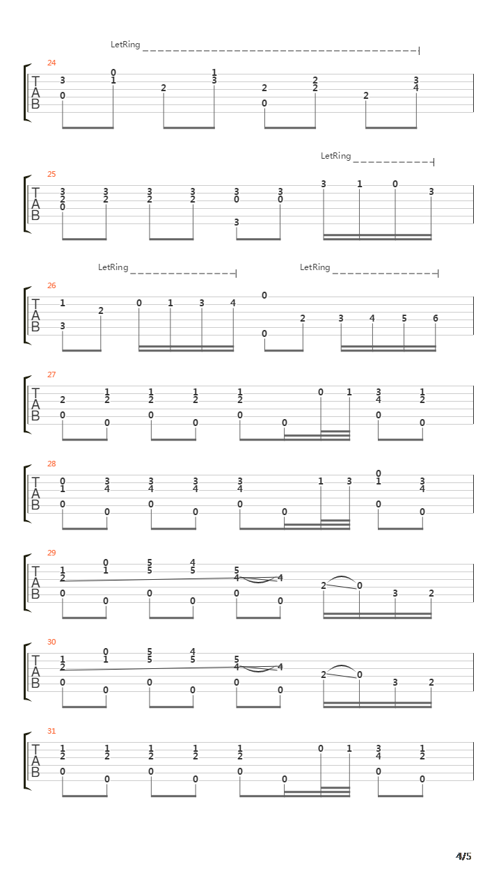 四小天鹅舞曲吉他谱