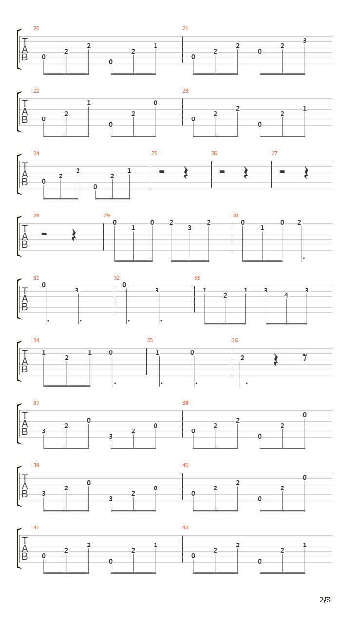 叙事曲吉他谱