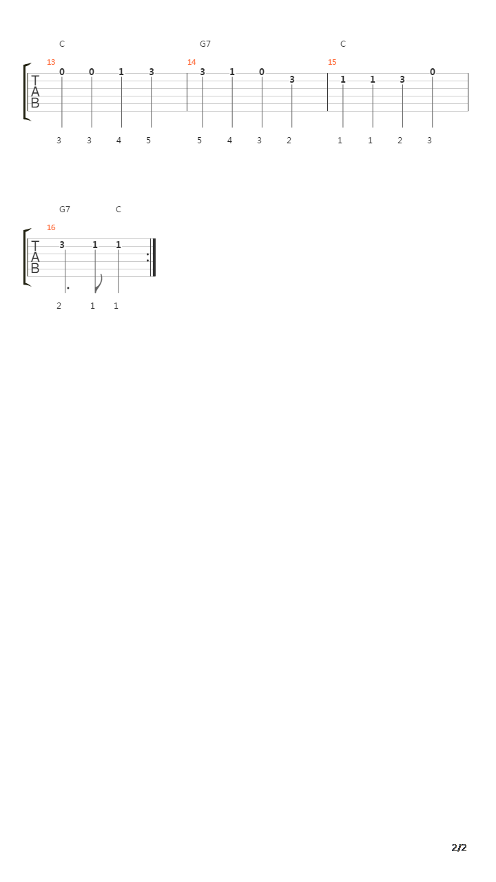 欢乐颂吉他谱