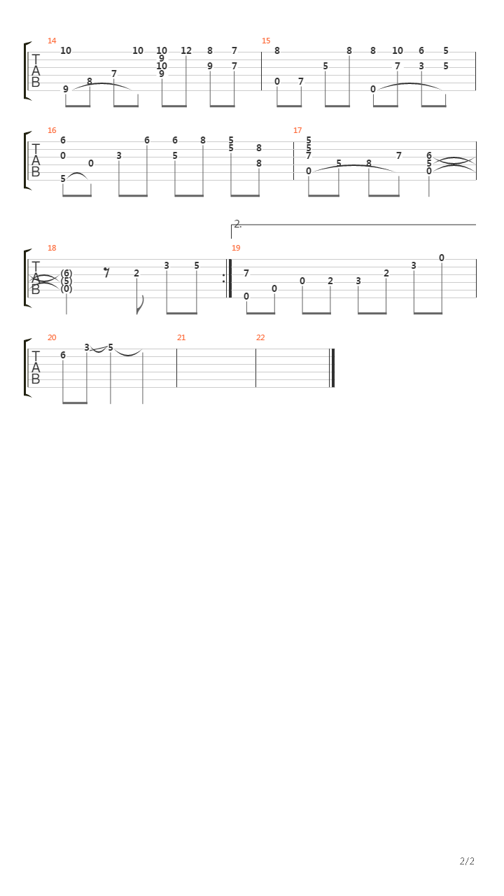 Song From A Secret Garden(神秘园之歌)吉他谱