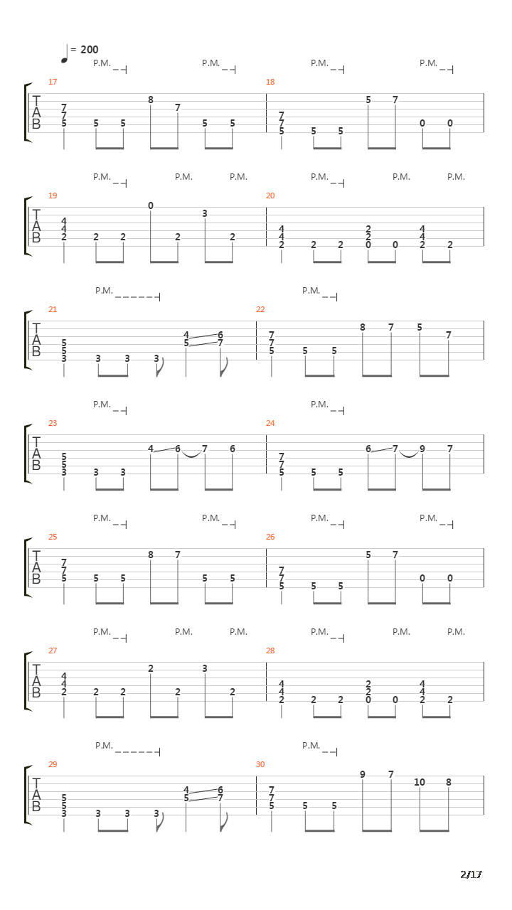 卡农 摇滚版（Canon Rock）吉他谱