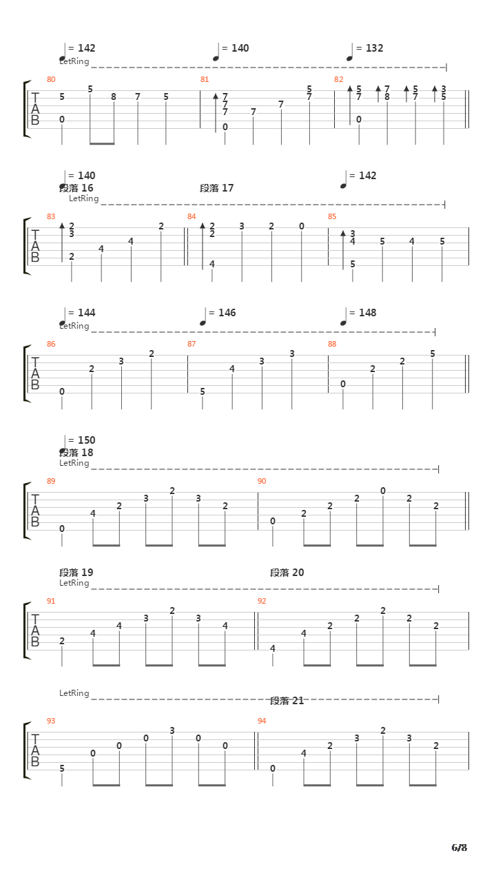 卡农(Canon)吉他谱