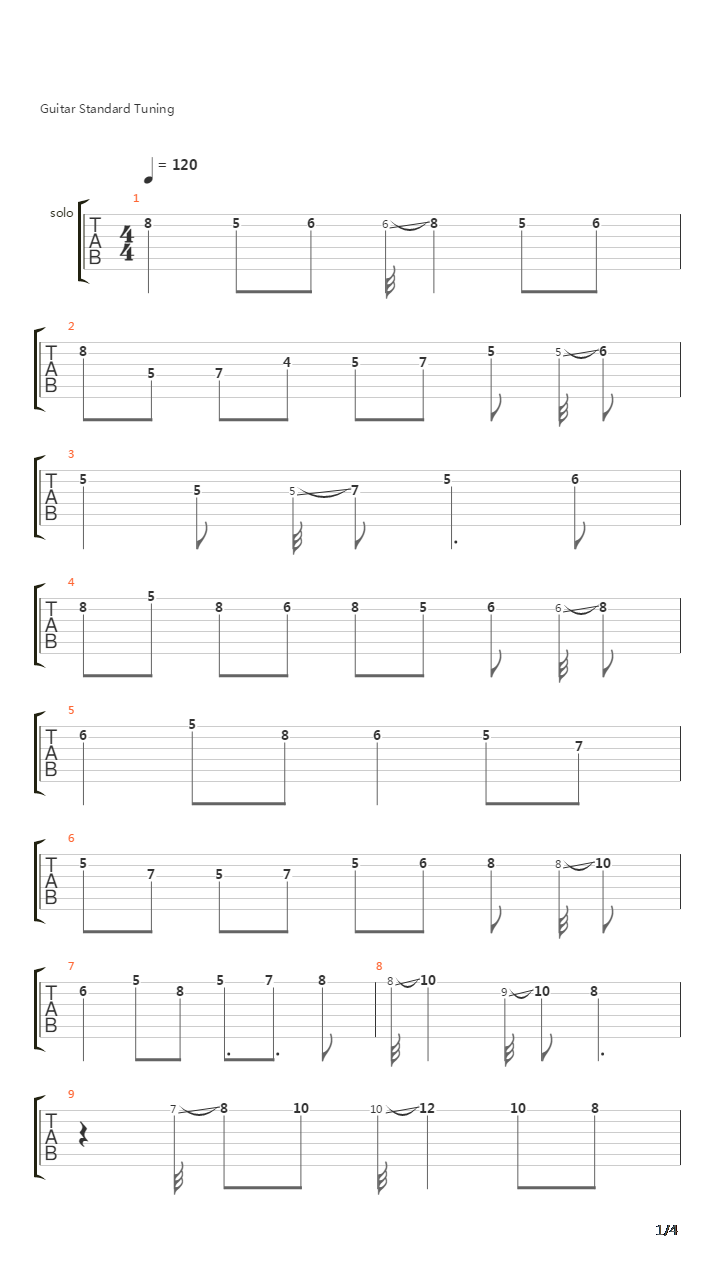 卡农(Canon)吉他谱