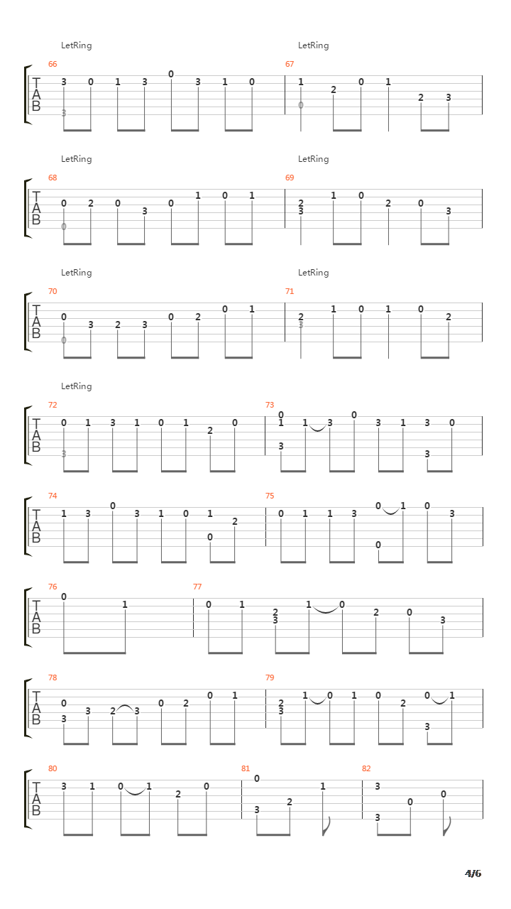 卡农(Canon)吉他谱
