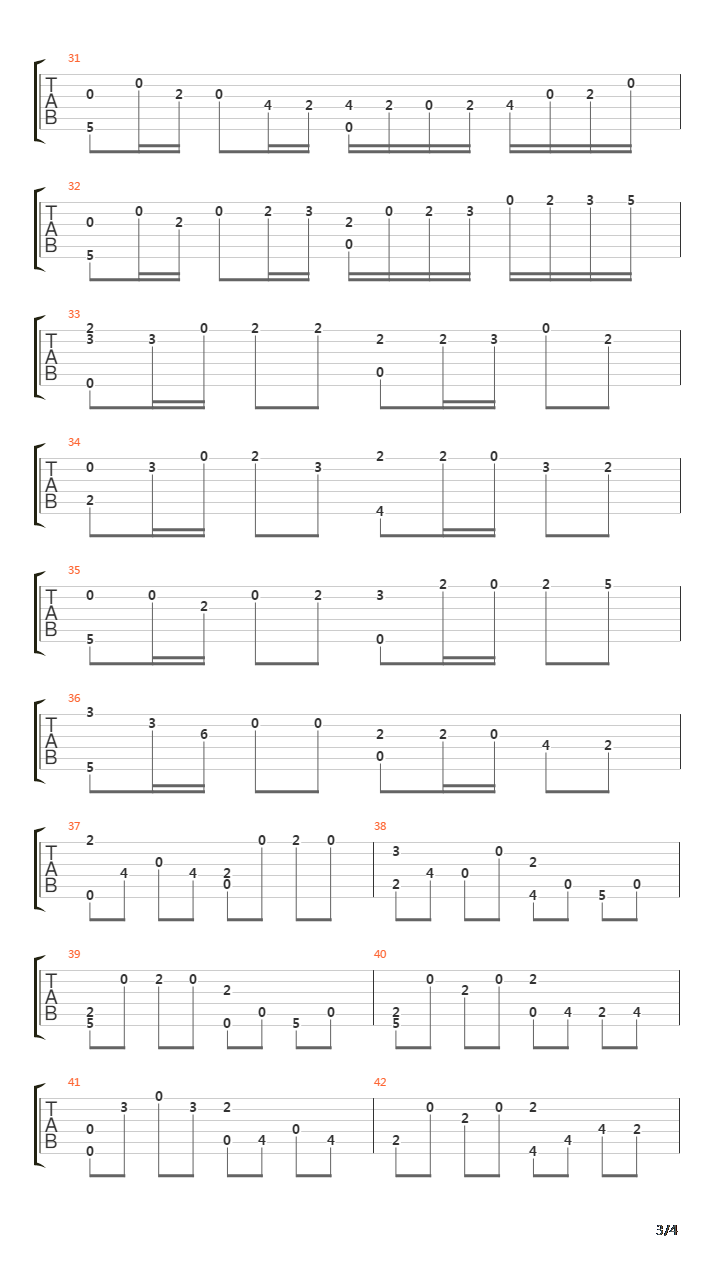 卡农(Canon)吉他谱