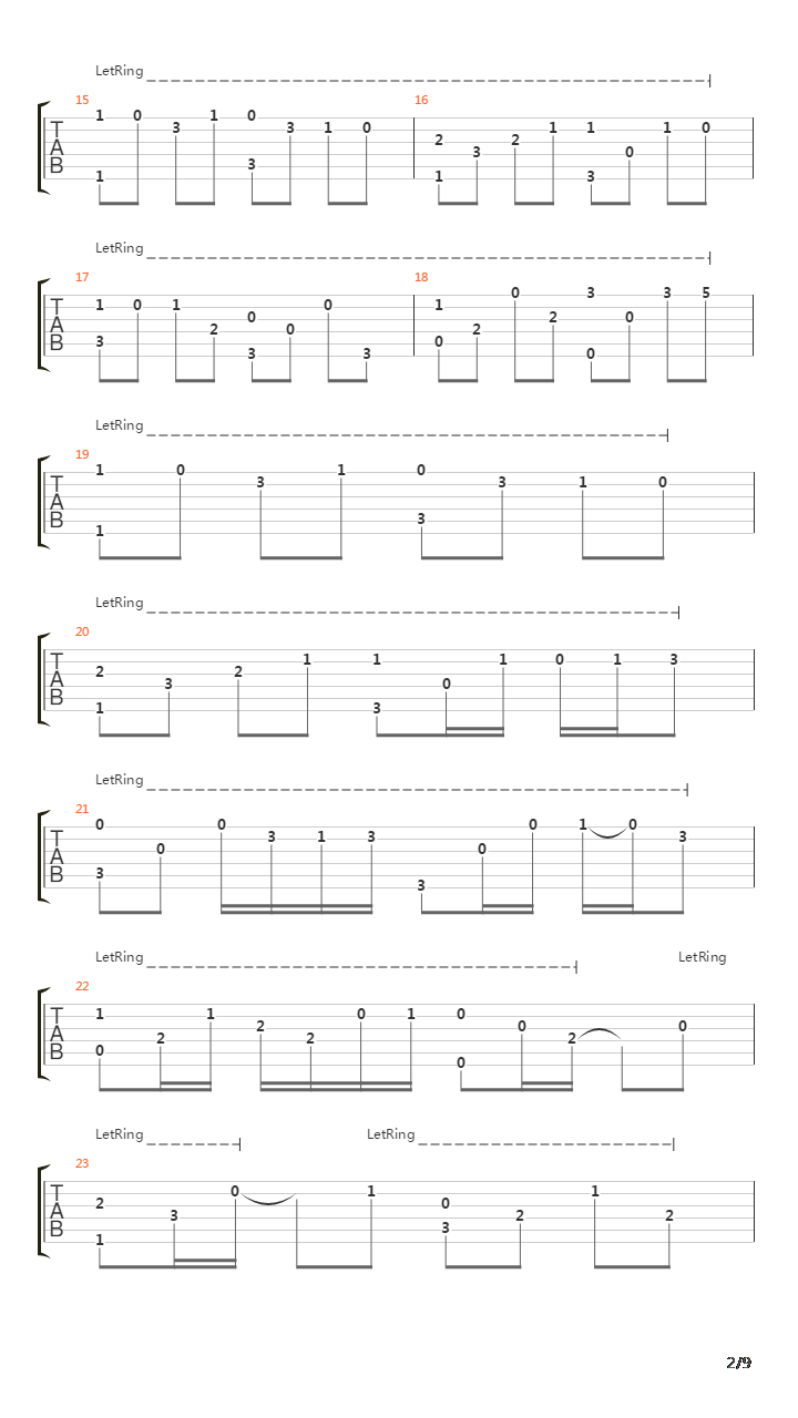卡农(Canon)吉他谱