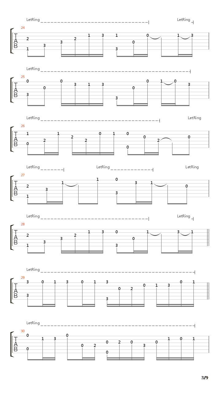 卡农(Canon)吉他谱