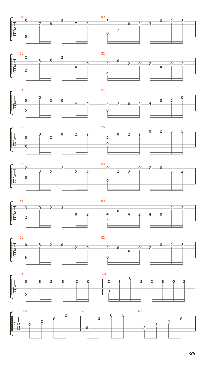 卡农(Canon)吉他谱