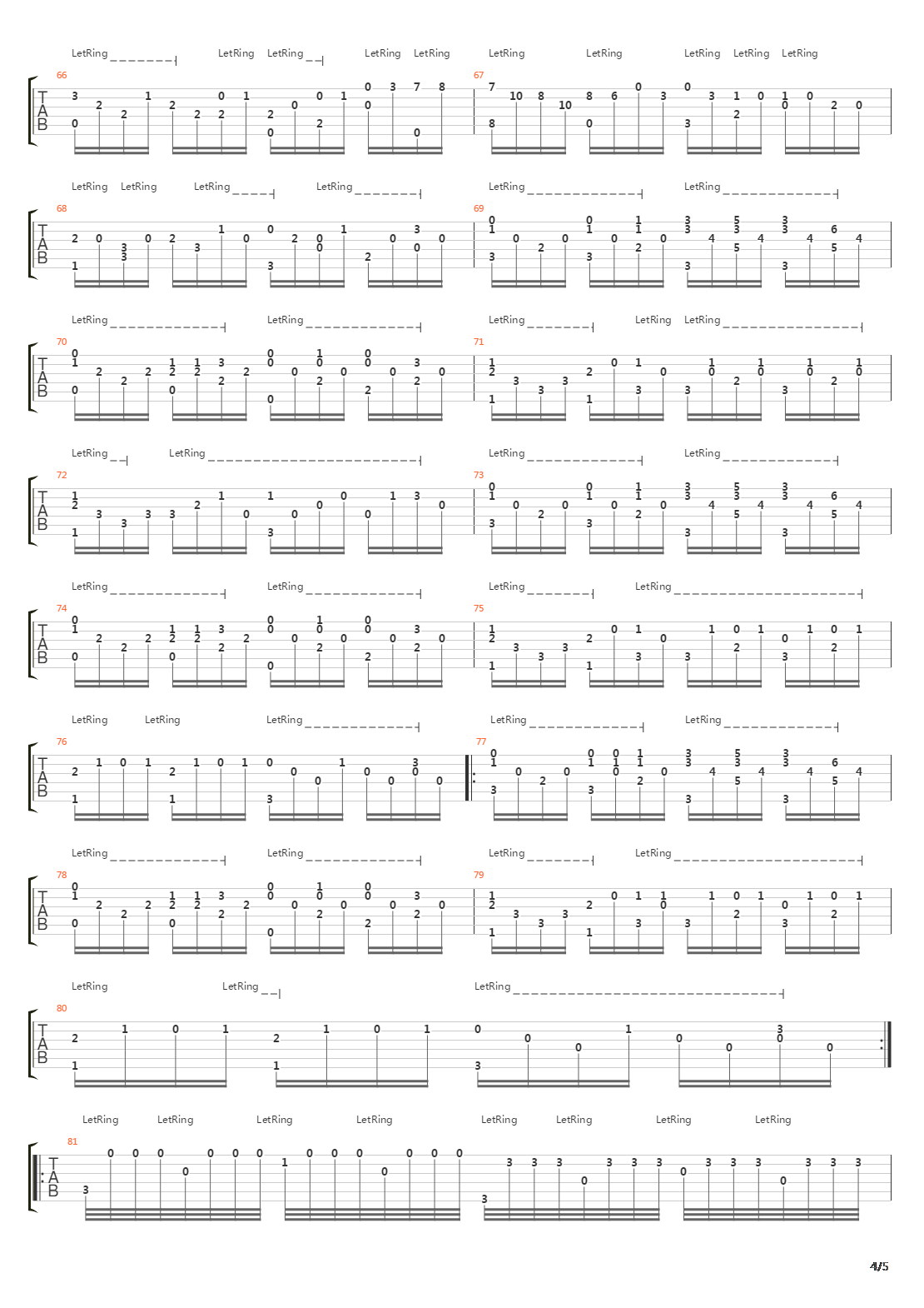 卡农(Canon)吉他谱