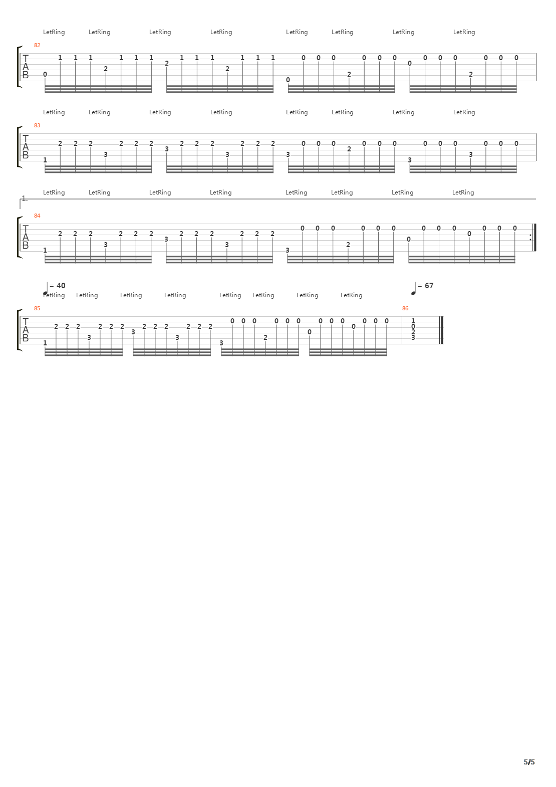 卡农(Canon)吉他谱