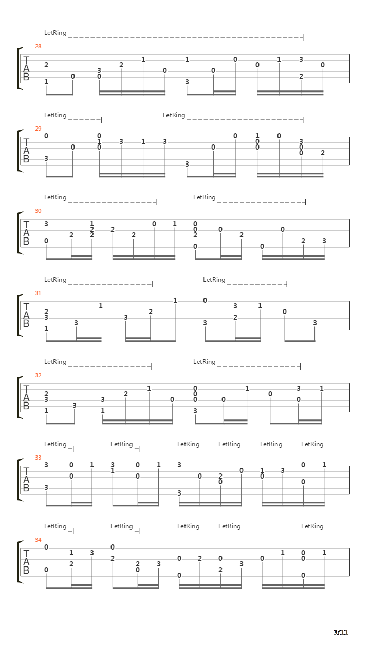 卡农(Canon)吉他谱