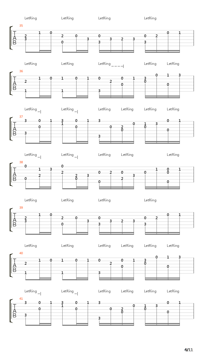 卡农(Canon)吉他谱