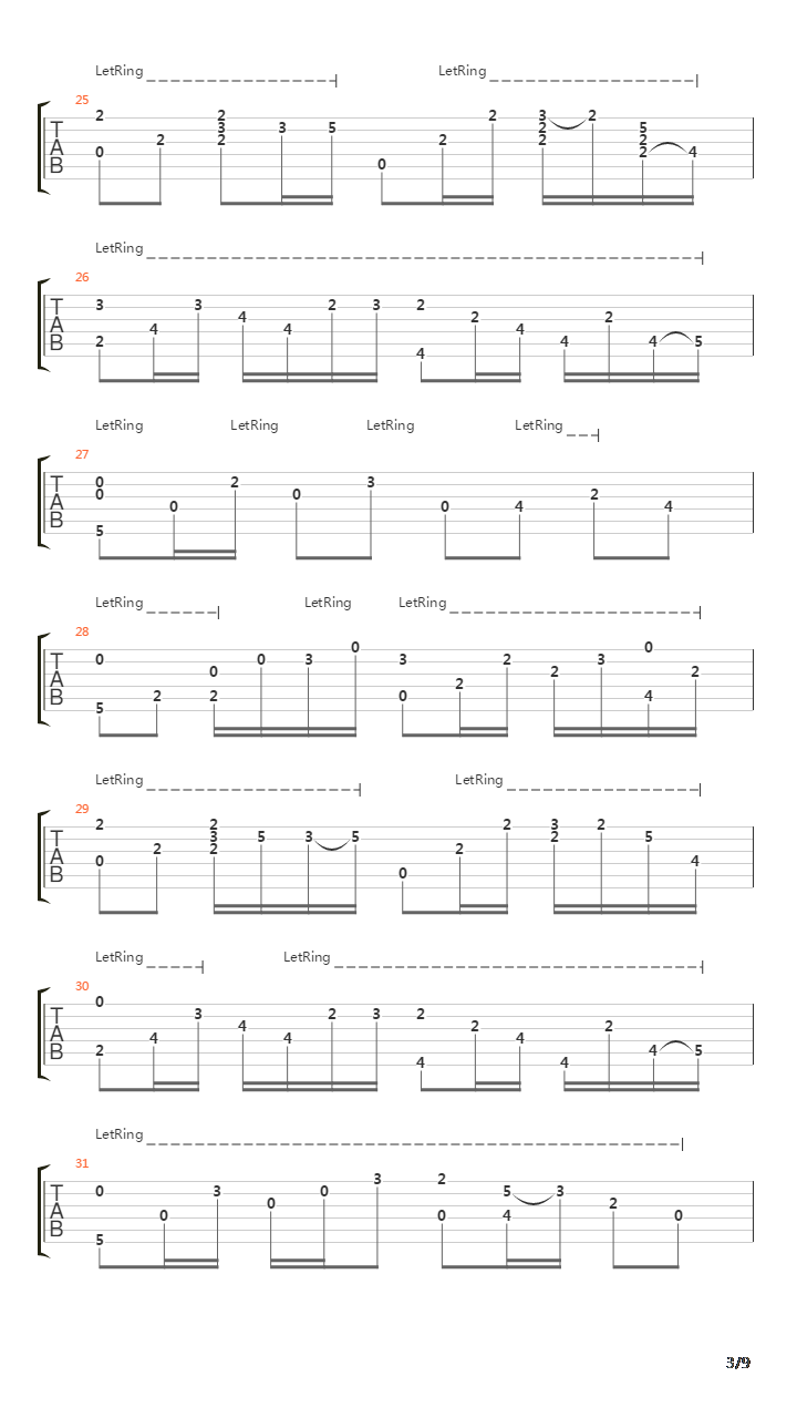 卡农(Canon)吉他谱