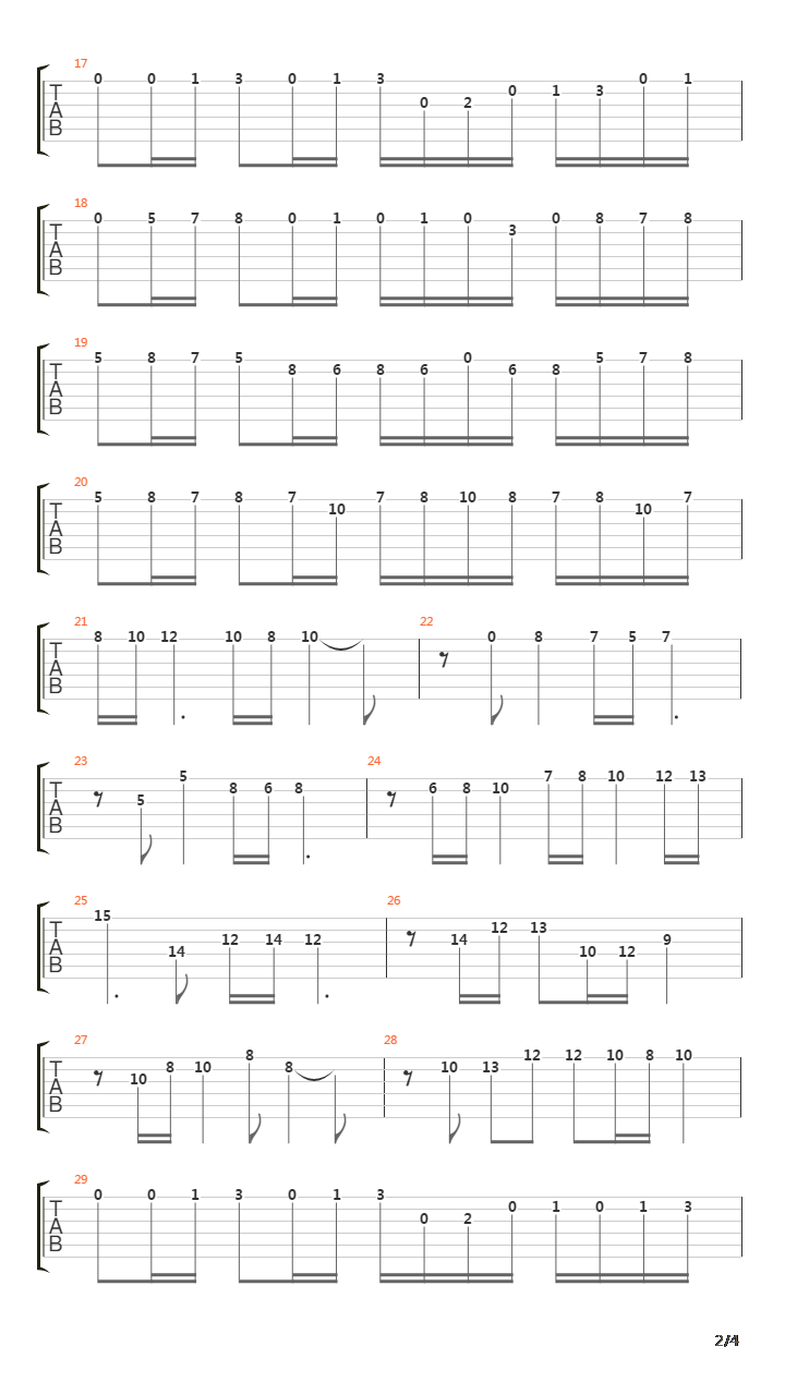 卡农(Canon)吉他谱