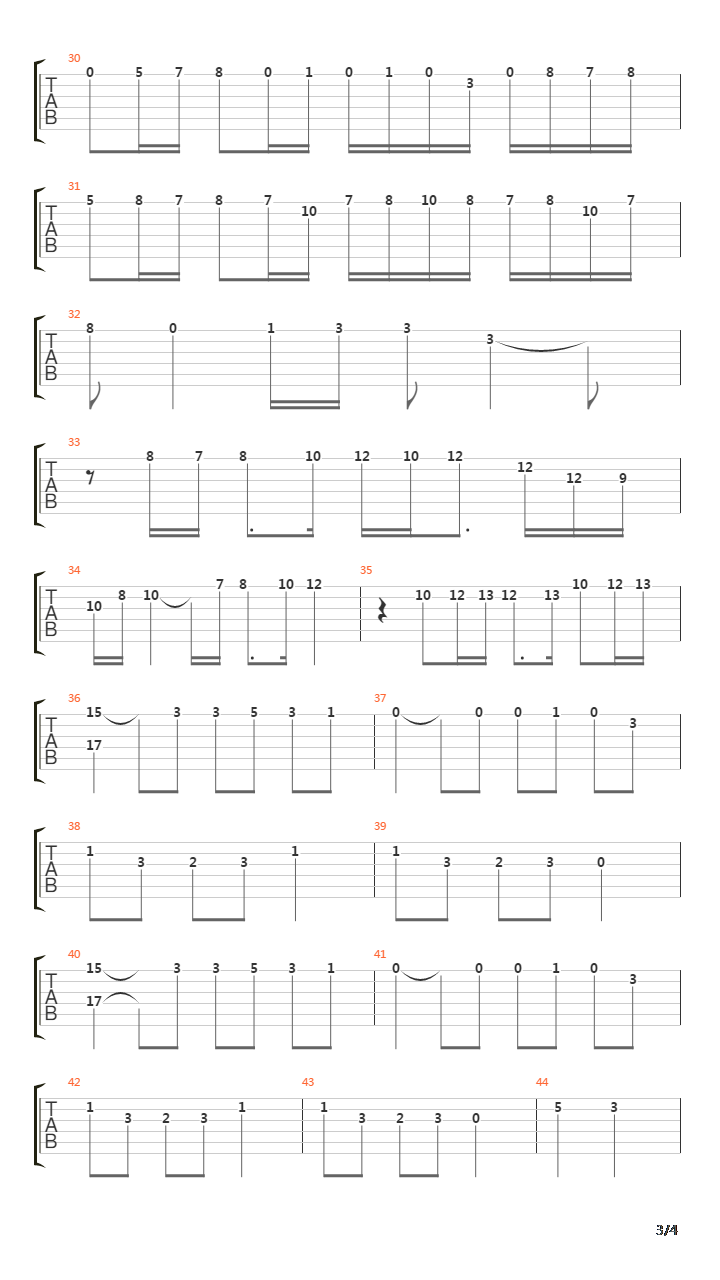 卡农(Canon)吉他谱